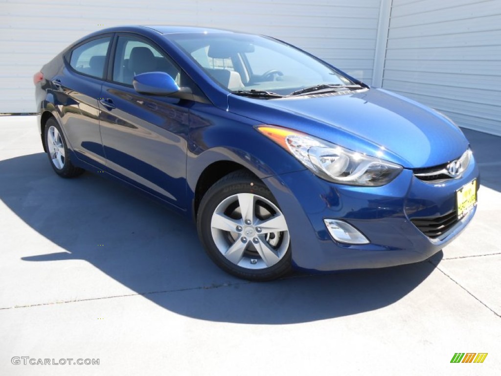 2013 Elantra GLS - Atlantic Blue / Gray photo #2