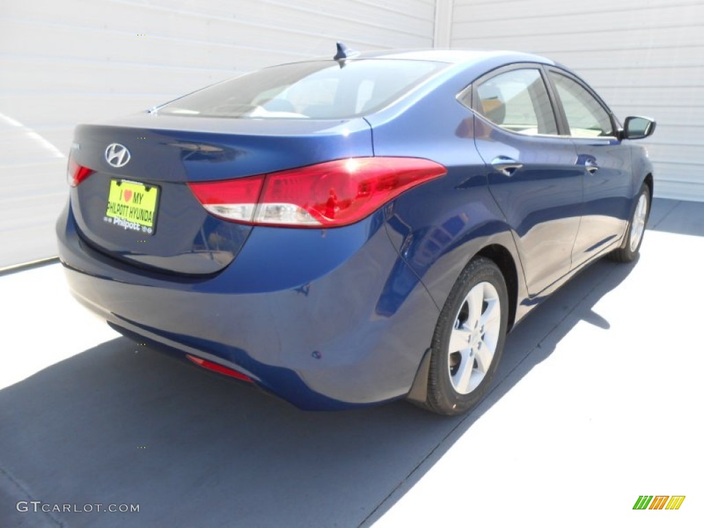 2013 Elantra GLS - Atlantic Blue / Gray photo #4