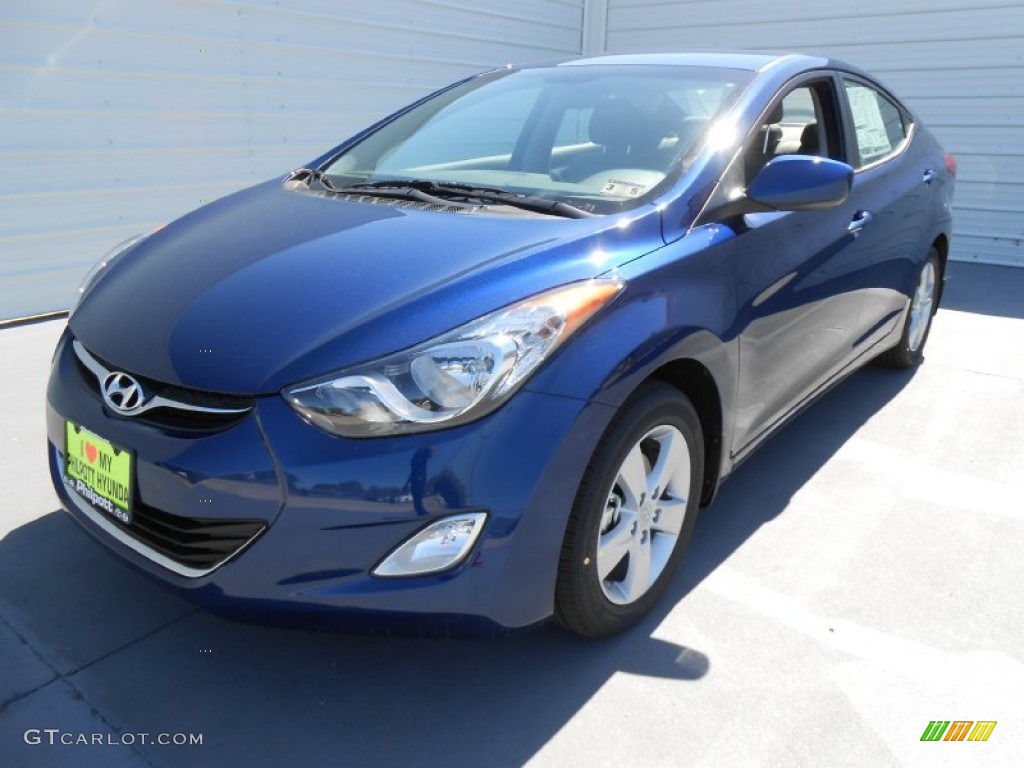 2013 Elantra GLS - Atlantic Blue / Gray photo #7