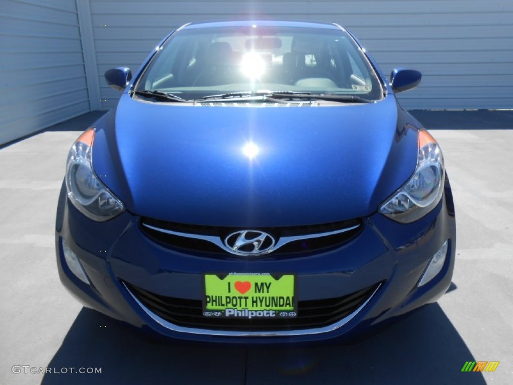 2013 Elantra GLS - Atlantic Blue / Gray photo #8