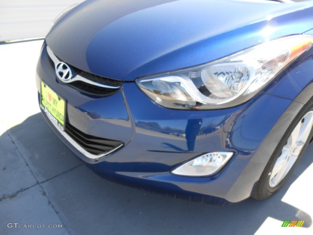 2013 Elantra GLS - Atlantic Blue / Gray photo #10