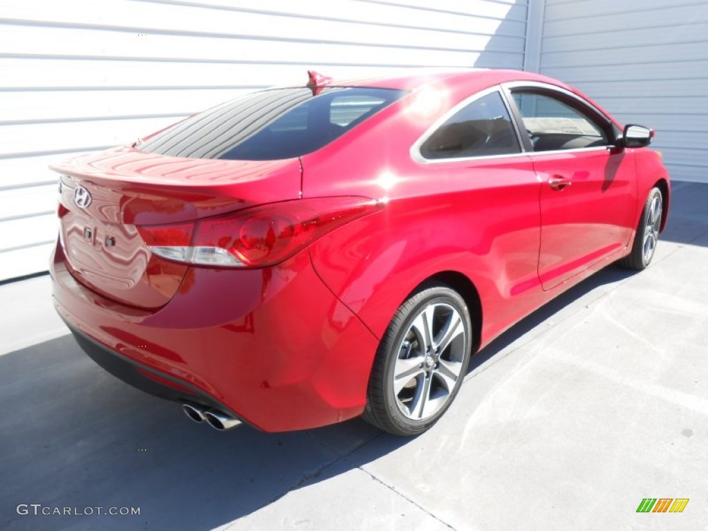 2013 Elantra Coupe SE - Volcanic Red / Gray photo #4