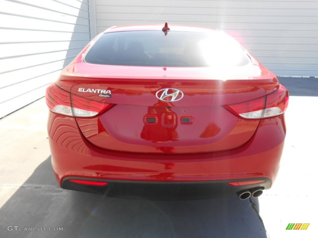 2013 Elantra Coupe SE - Volcanic Red / Gray photo #5