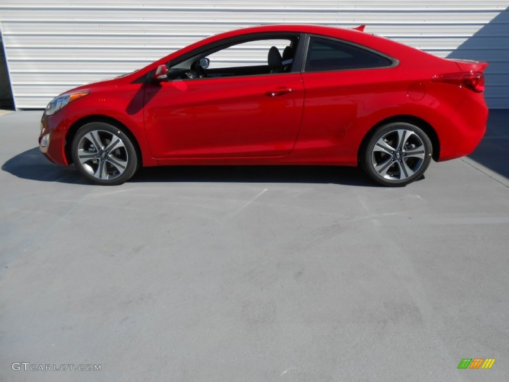 2013 Elantra Coupe SE - Volcanic Red / Gray photo #6