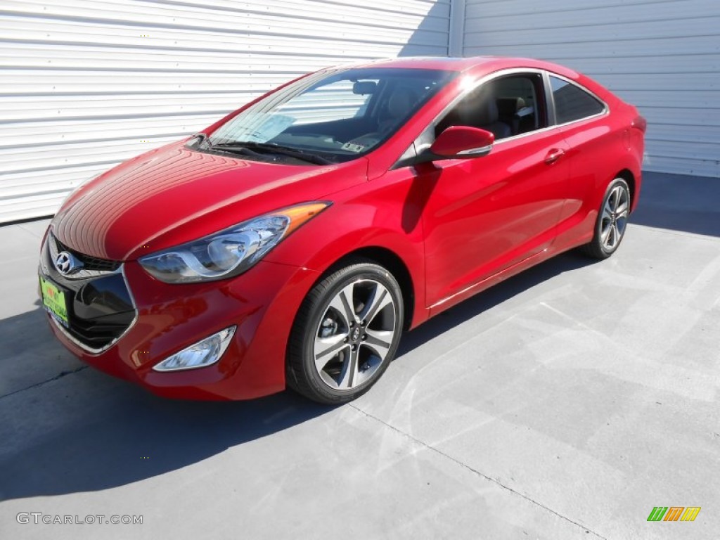2013 Elantra Coupe SE - Volcanic Red / Gray photo #7