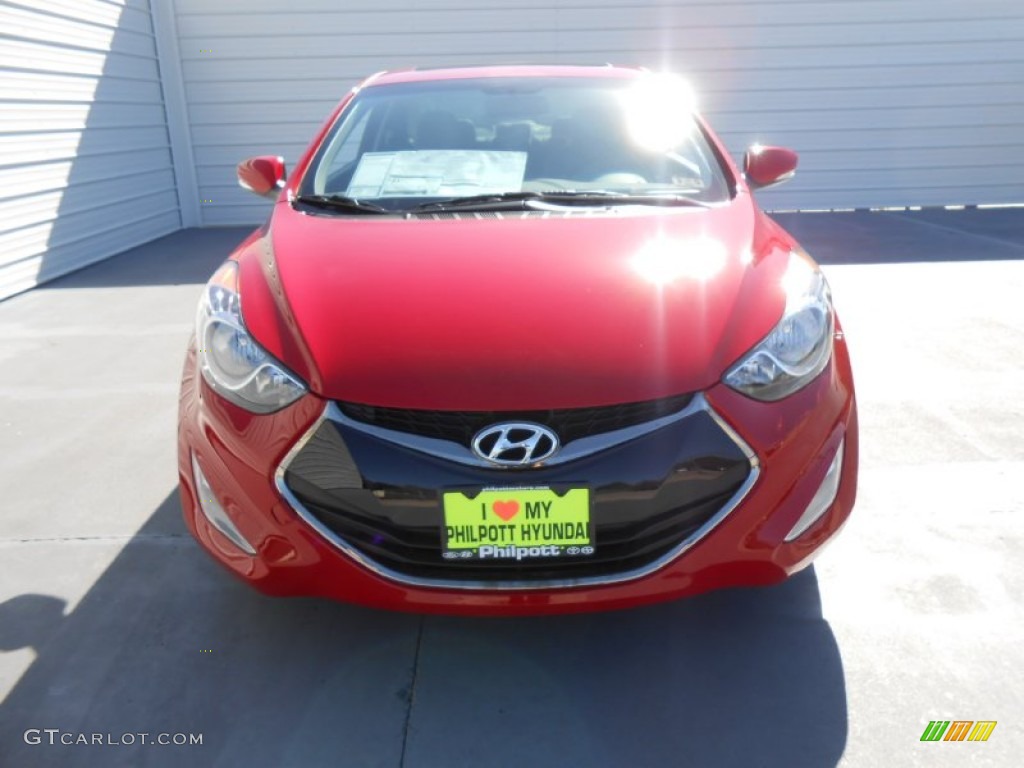 2013 Elantra Coupe SE - Volcanic Red / Gray photo #8