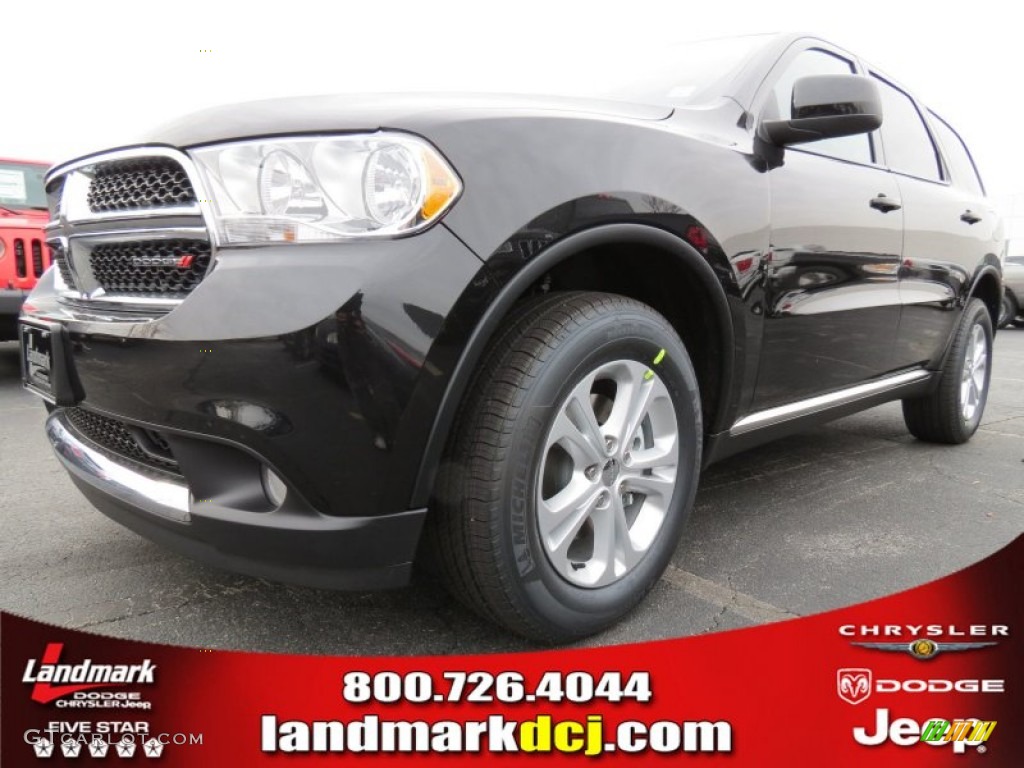 2013 Durango SXT - Brilliant Black Crystal Pearl / Black photo #1