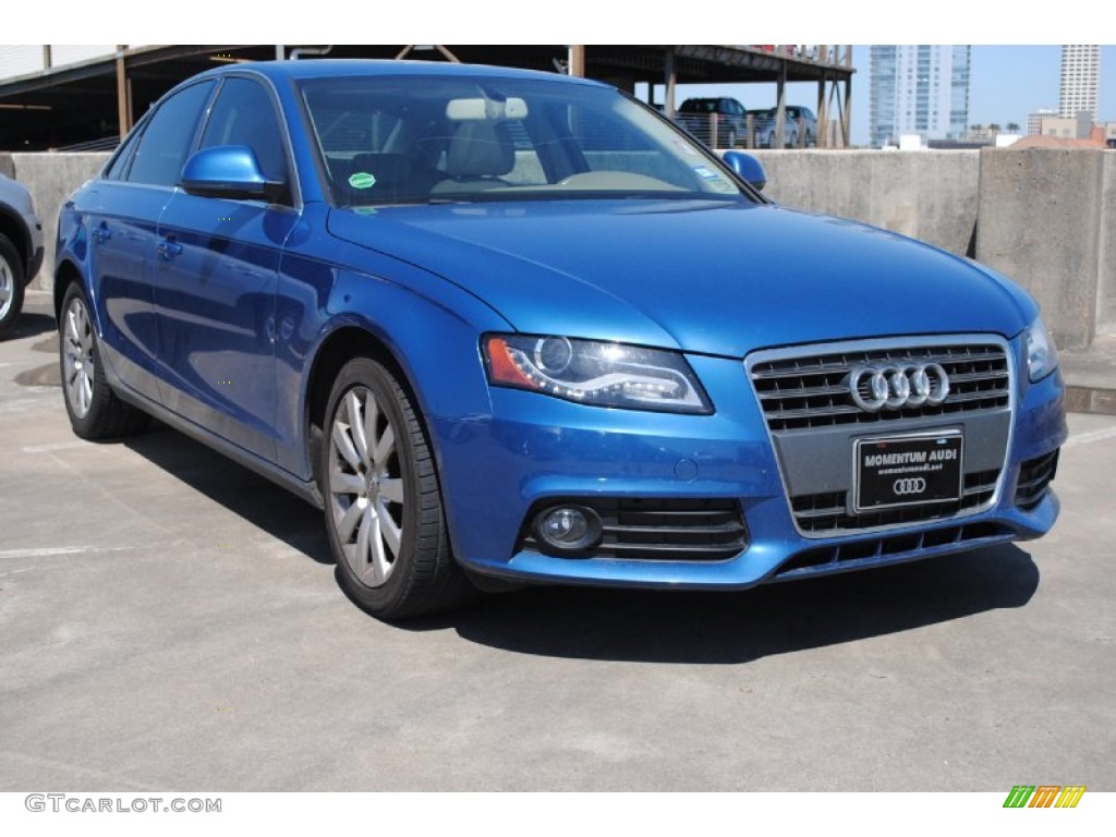 2009 A4 2.0T Sedan - Aruba Blue Pearl Effect / Cardamom Beige photo #1