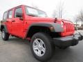 2013 Rock Lobster Red Jeep Wrangler Unlimited Sport 4x4  photo #4