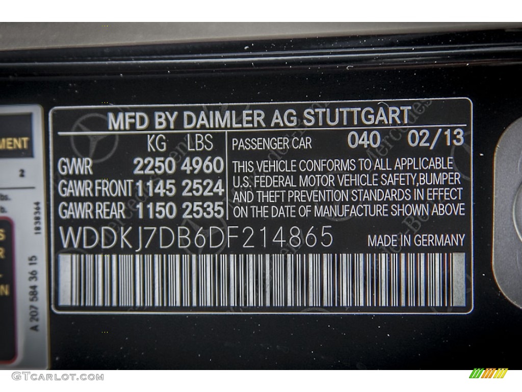 2013 E Color Code 040 for Black Photo #78669833