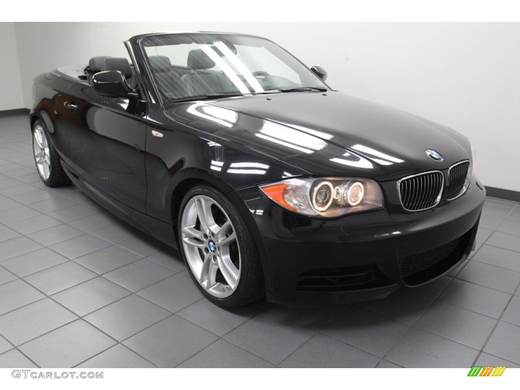 Jet Black 2011 BMW 1 Series 135i Convertible Exterior Photo #78670008