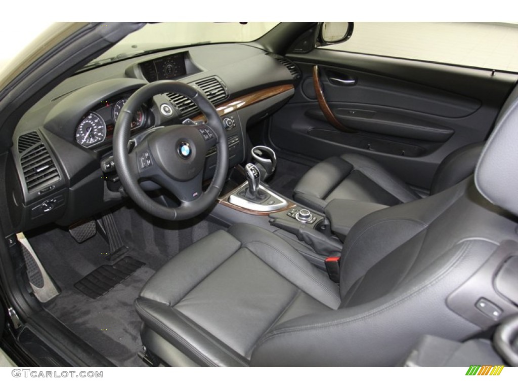 Black Interior 2011 BMW 1 Series 135i Convertible Photo #78670045