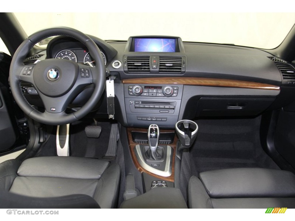 2011 BMW 1 Series 135i Convertible Black Dashboard Photo #78670063