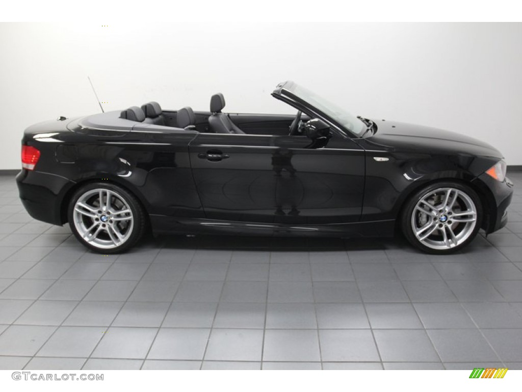 Jet Black 2011 BMW 1 Series 135i Convertible Exterior Photo #78670126