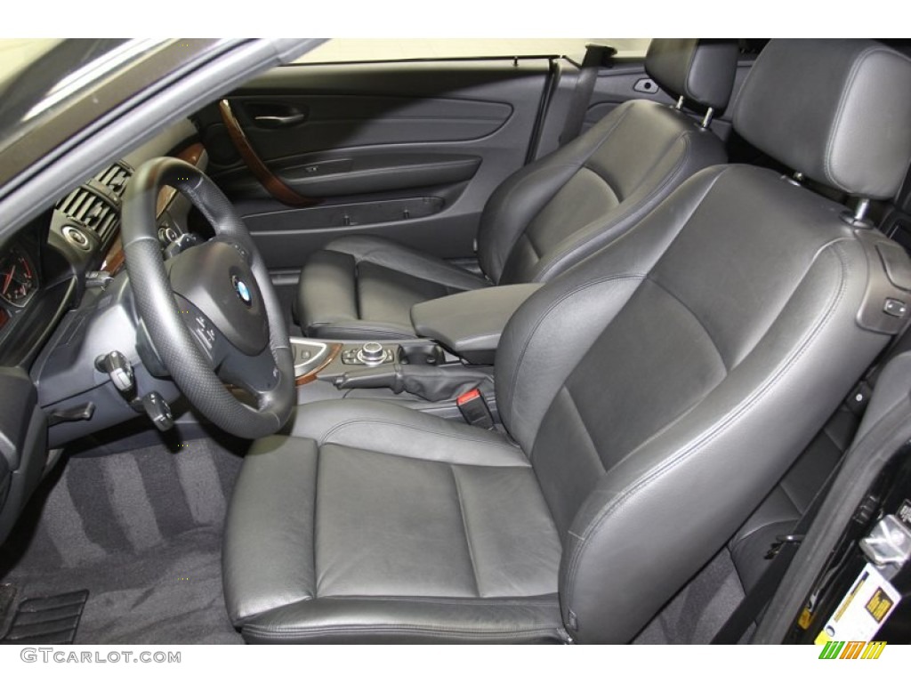 Black Interior 2011 BMW 1 Series 135i Convertible Photo #78670280