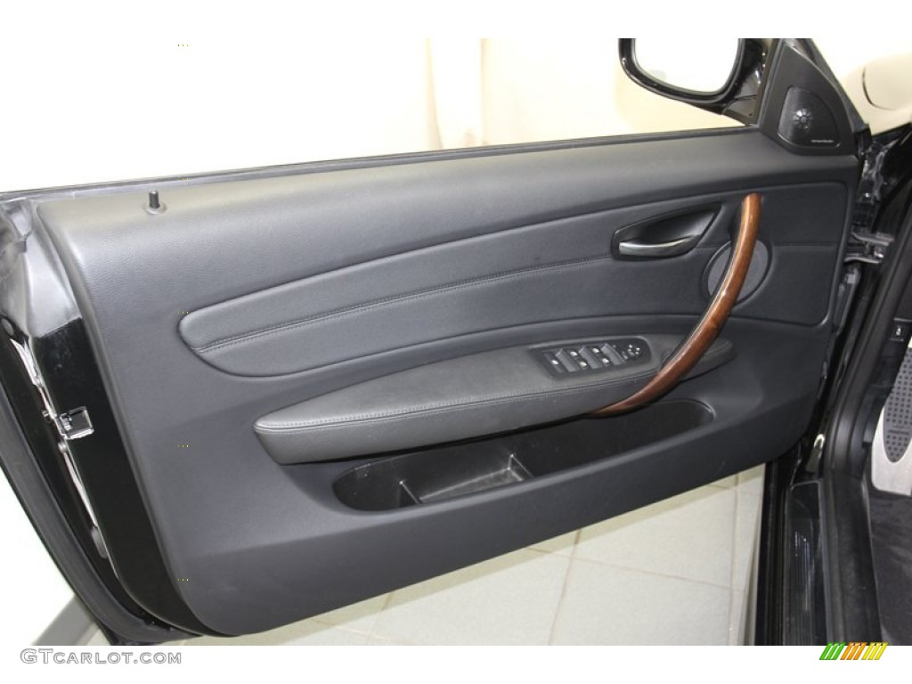 2011 BMW 1 Series 135i Convertible Black Door Panel Photo #78670327