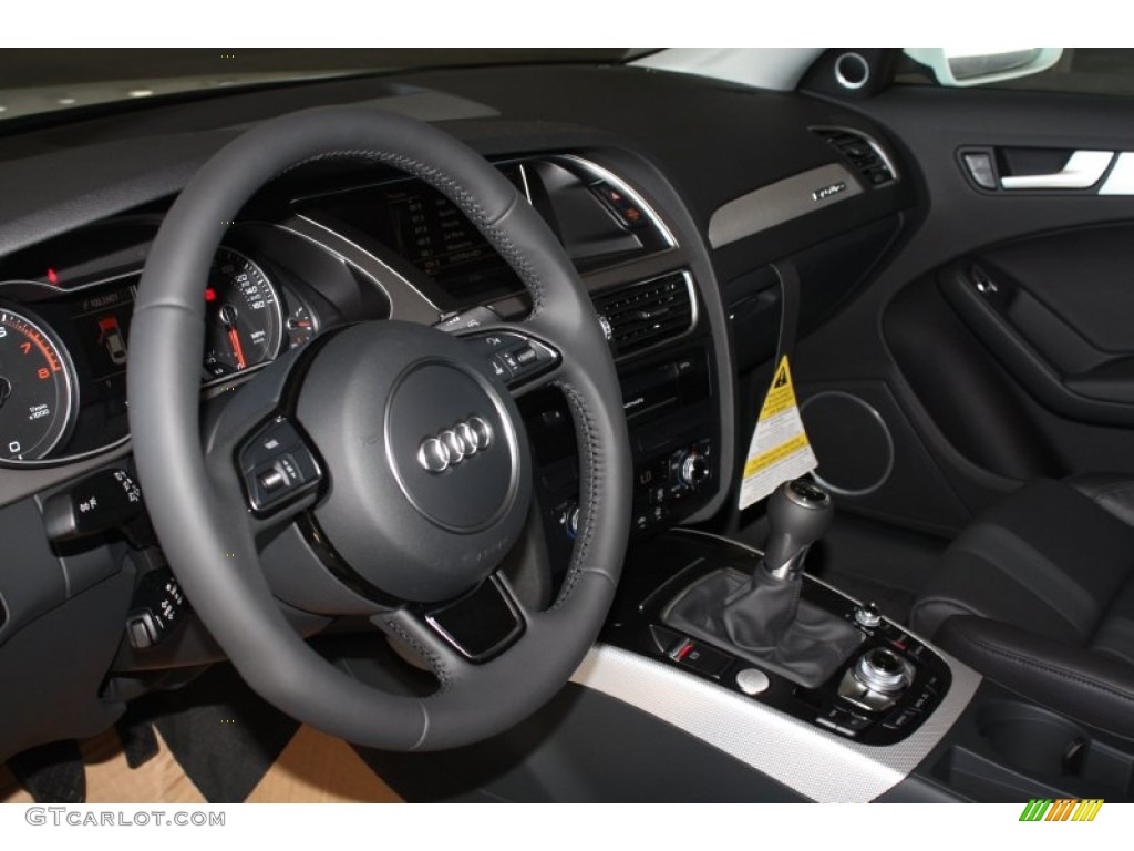 2013 Audi A4 2.0T quattro Sedan Black Steering Wheel Photo #78670333