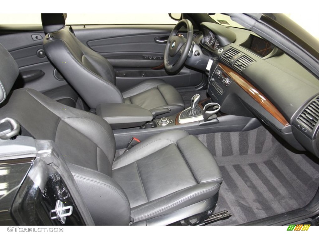 Black Interior 2011 BMW 1 Series 135i Convertible Photo #78670720