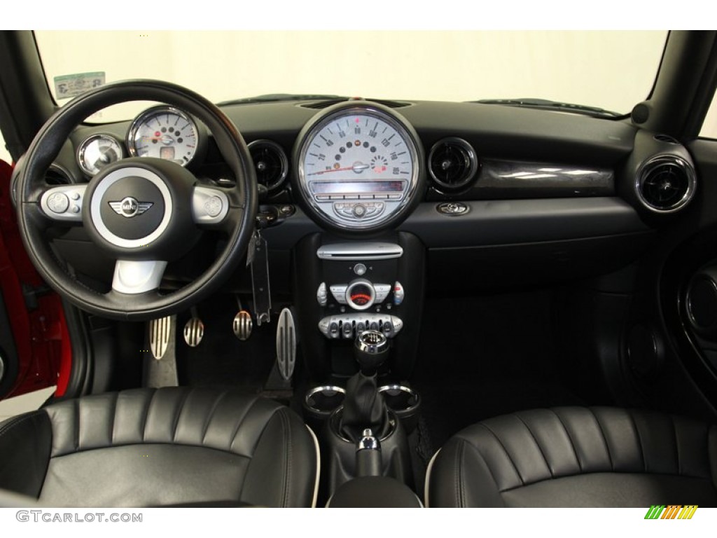2009 Cooper S Convertible - Chili Red / Lounge Carbon Black Leather photo #4