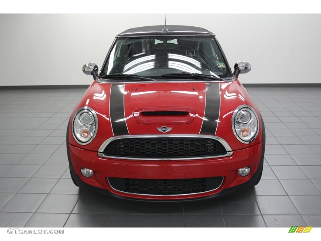 2009 Cooper S Convertible - Chili Red / Lounge Carbon Black Leather photo #6