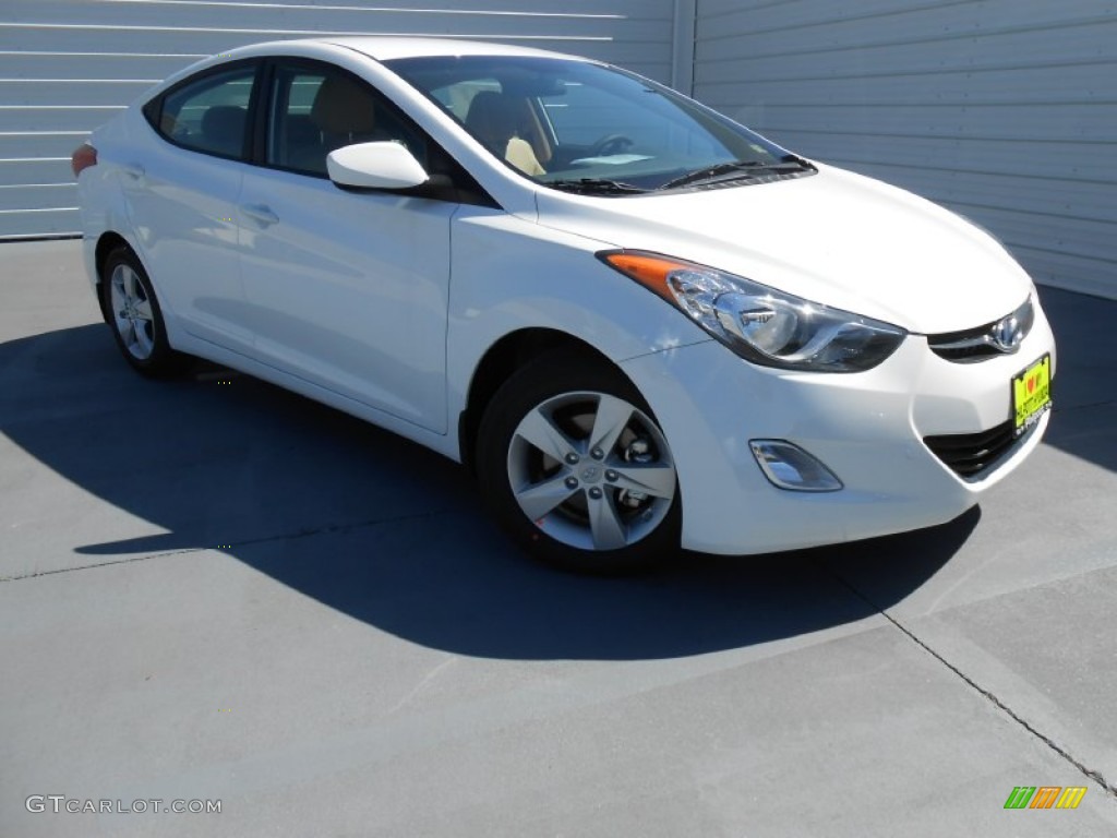 2013 Elantra GLS - Shimmering White / Beige photo #1