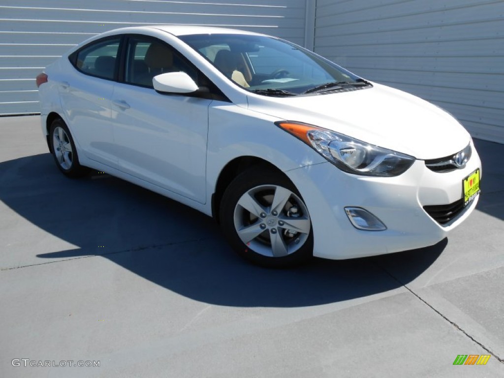 2013 Elantra GLS - Shimmering White / Beige photo #2