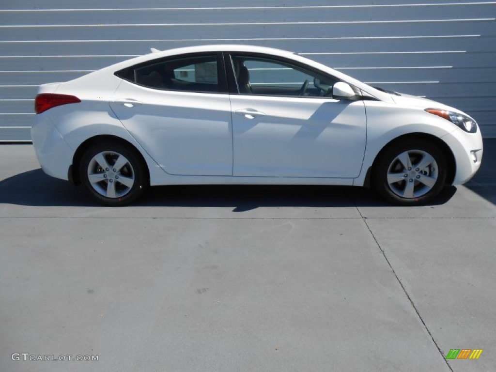 2013 Elantra GLS - Shimmering White / Beige photo #3