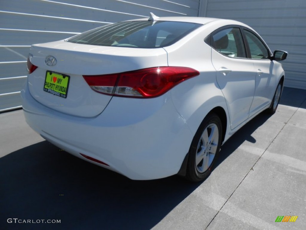 2013 Elantra GLS - Shimmering White / Beige photo #4