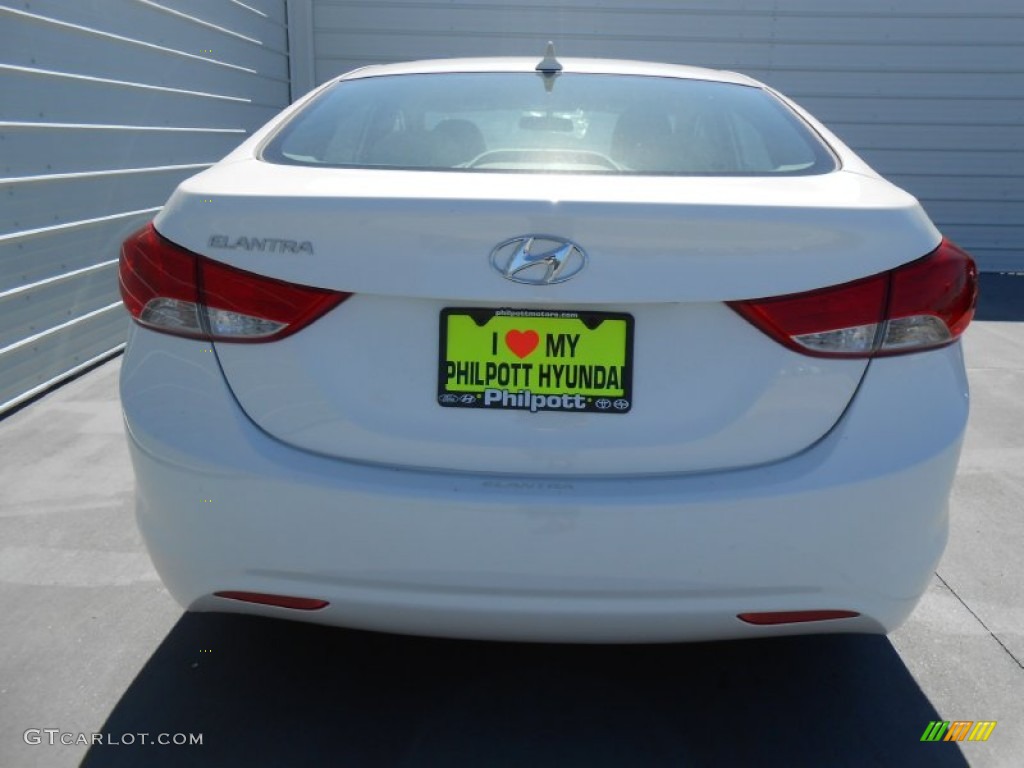 2013 Elantra GLS - Shimmering White / Beige photo #5