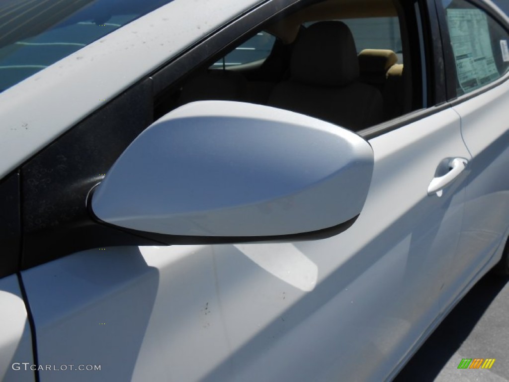 2013 Elantra GLS - Shimmering White / Beige photo #12