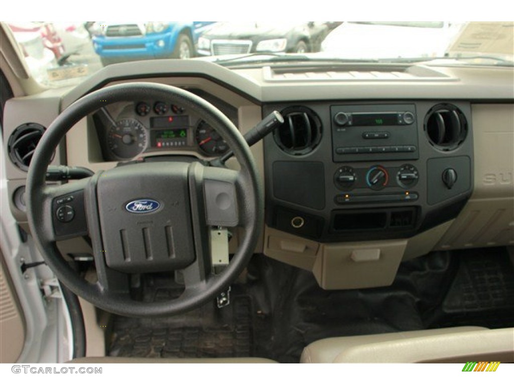 2008 Ford F350 Super Duty XL Crew Cab Medium Stone Dashboard Photo #78671597
