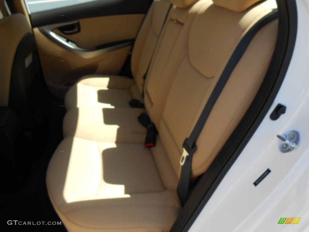 2013 Elantra GLS - Shimmering White / Beige photo #19