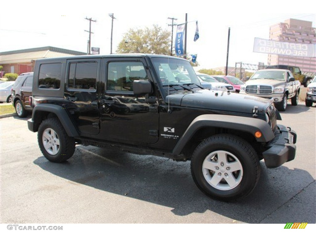 2008 Wrangler Unlimited X 4x4 - Black / Dark Slate Gray/Med Slate Gray photo #1