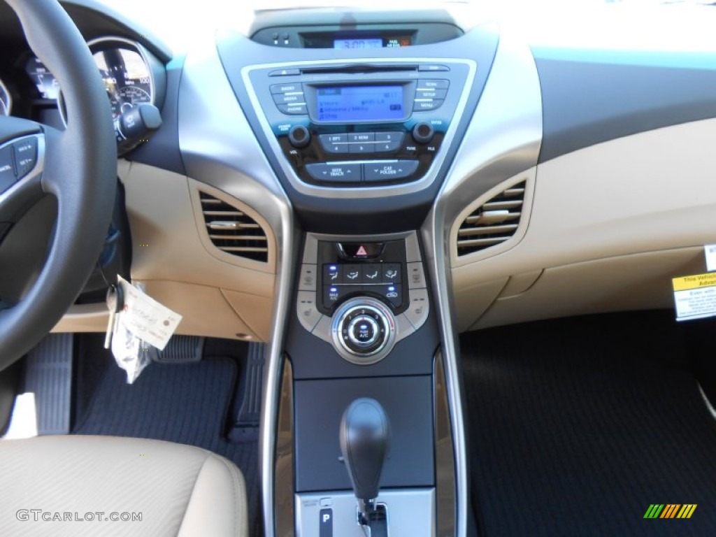 2013 Elantra GLS - Shimmering White / Beige photo #25