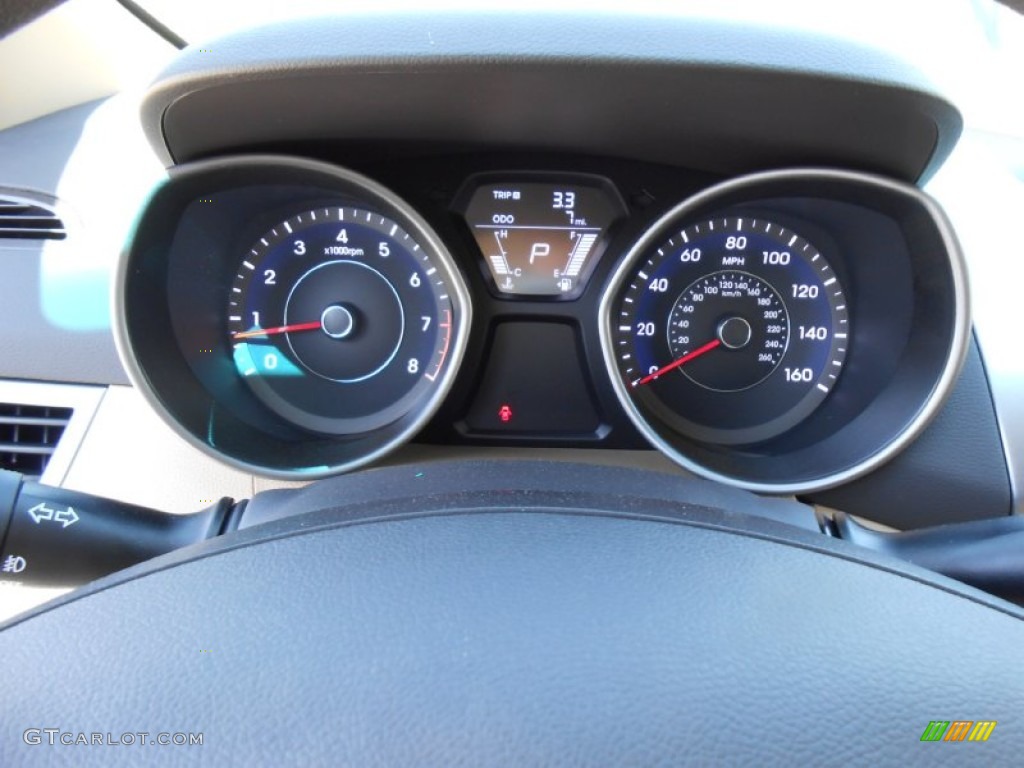 2013 Elantra GLS - Shimmering White / Beige photo #30