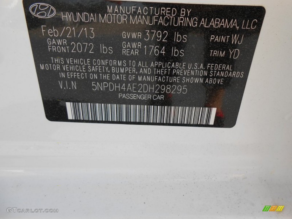 2013 Elantra GLS - Shimmering White / Beige photo #32