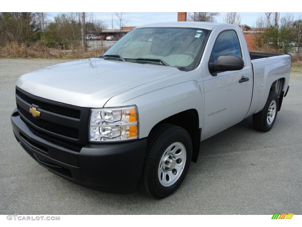 2011 Silverado 1500 Regular Cab - Sheer Silver Metallic / Dark Titanium photo #2