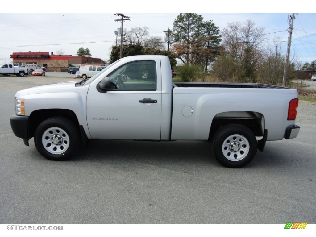 2011 Silverado 1500 Regular Cab - Sheer Silver Metallic / Dark Titanium photo #3