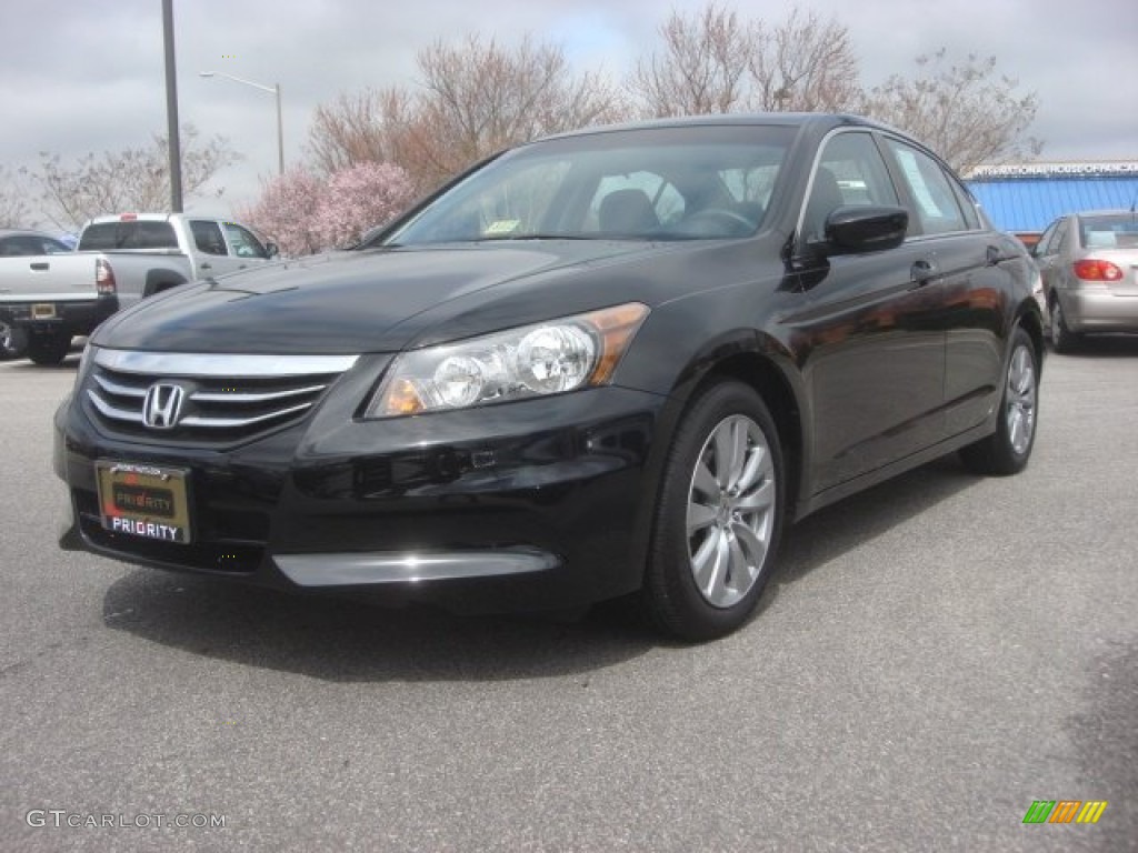 2011 Accord EX Sedan - Crystal Black Pearl / Black photo #1
