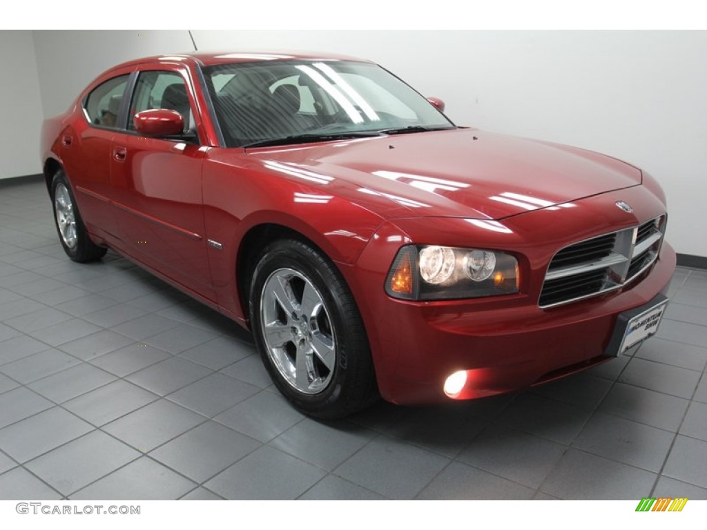 2008 Charger R/T - Inferno Red Crystal Pearl / Dark Slate Gray photo #1