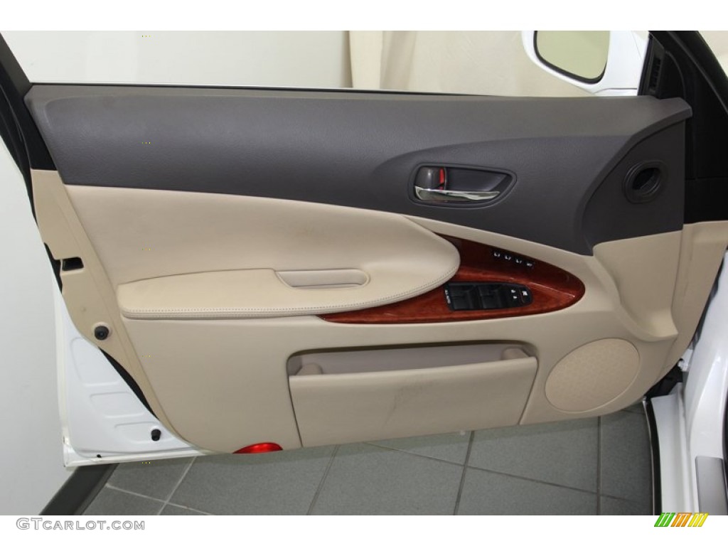 2008 Lexus GS 450h Hybrid Cashmere Door Panel Photo #78675513