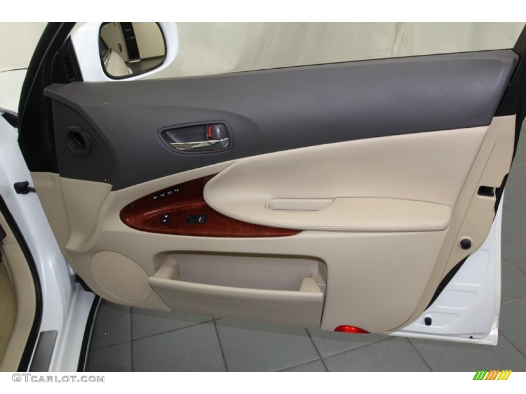 2008 Lexus GS 450h Hybrid Cashmere Door Panel Photo #78676176