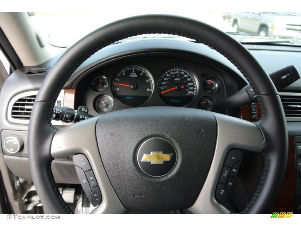 2012 Chevrolet Tahoe LT 4x4 Ebony Steering Wheel Photo #78676333