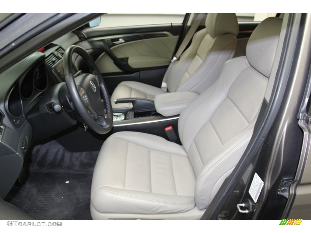 Taupe/Ebony Interior 2008 Acura TL 3.5 Type-S Photo #78676387