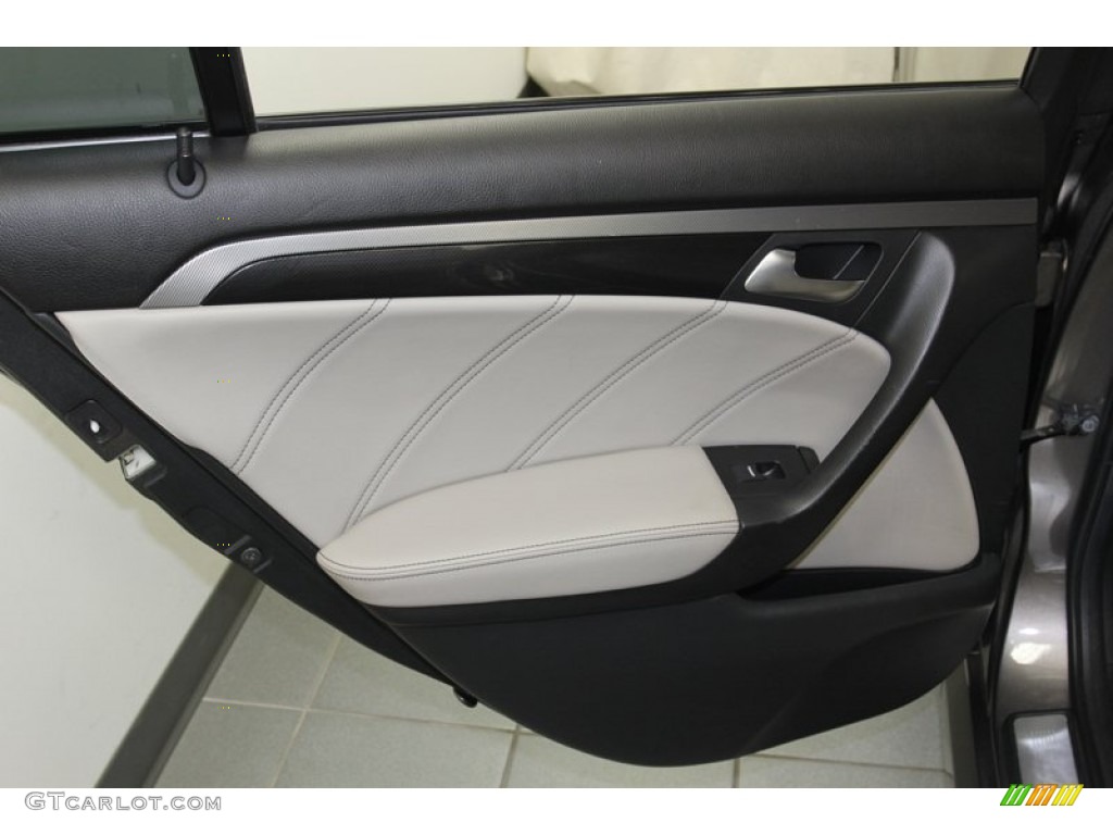 2008 Acura TL 3.5 Type-S Taupe/Ebony Door Panel Photo #78676968