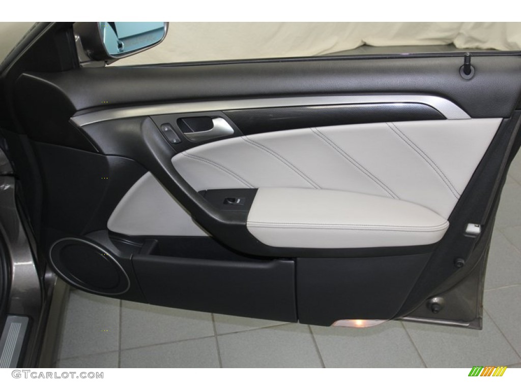 2008 Acura TL 3.5 Type-S Taupe/Ebony Door Panel Photo #78677177