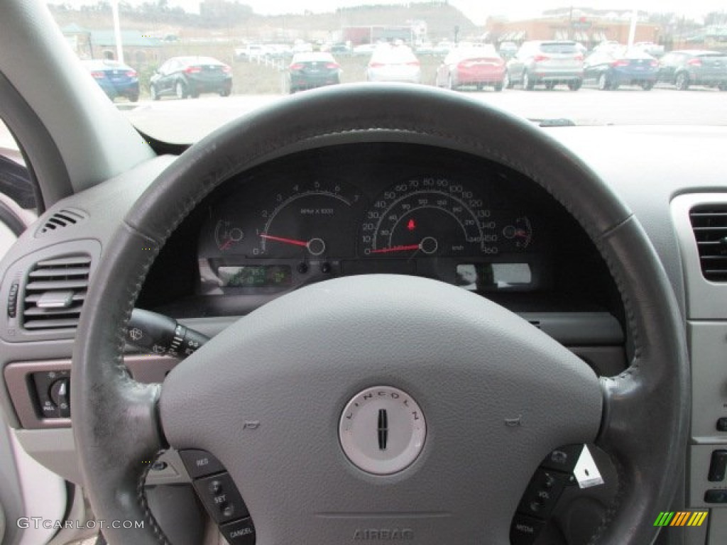 2003 Lincoln LS V8 Dark Ash/Medium Ash Steering Wheel Photo #78678773