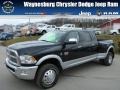 2012 Black Dodge Ram 3500 HD Laramie Mega Cab 4x4 Dually  photo #1