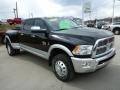 2012 Black Dodge Ram 3500 HD Laramie Mega Cab 4x4 Dually  photo #7