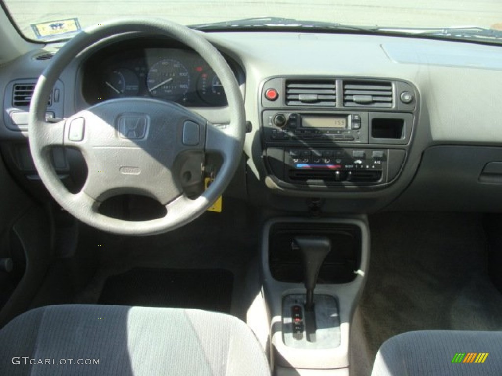 1997 Civic DX Sedan - Frost White / Gray photo #9